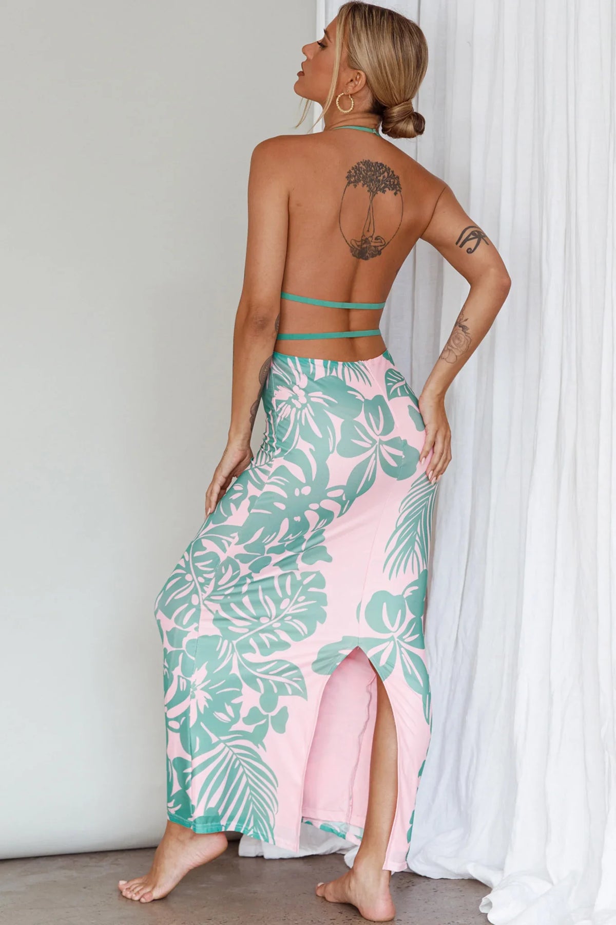 Fiji Feeling Midi Dress Tropical Pink