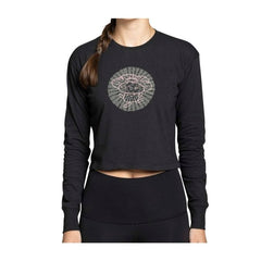 Pikachu, Shiinotic & Friends Pokémon Nature: Fall Black Heavyweight Crop Long-Sleeve Shirt - Women