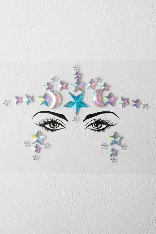 Electric Nights Face Jewels Multi F