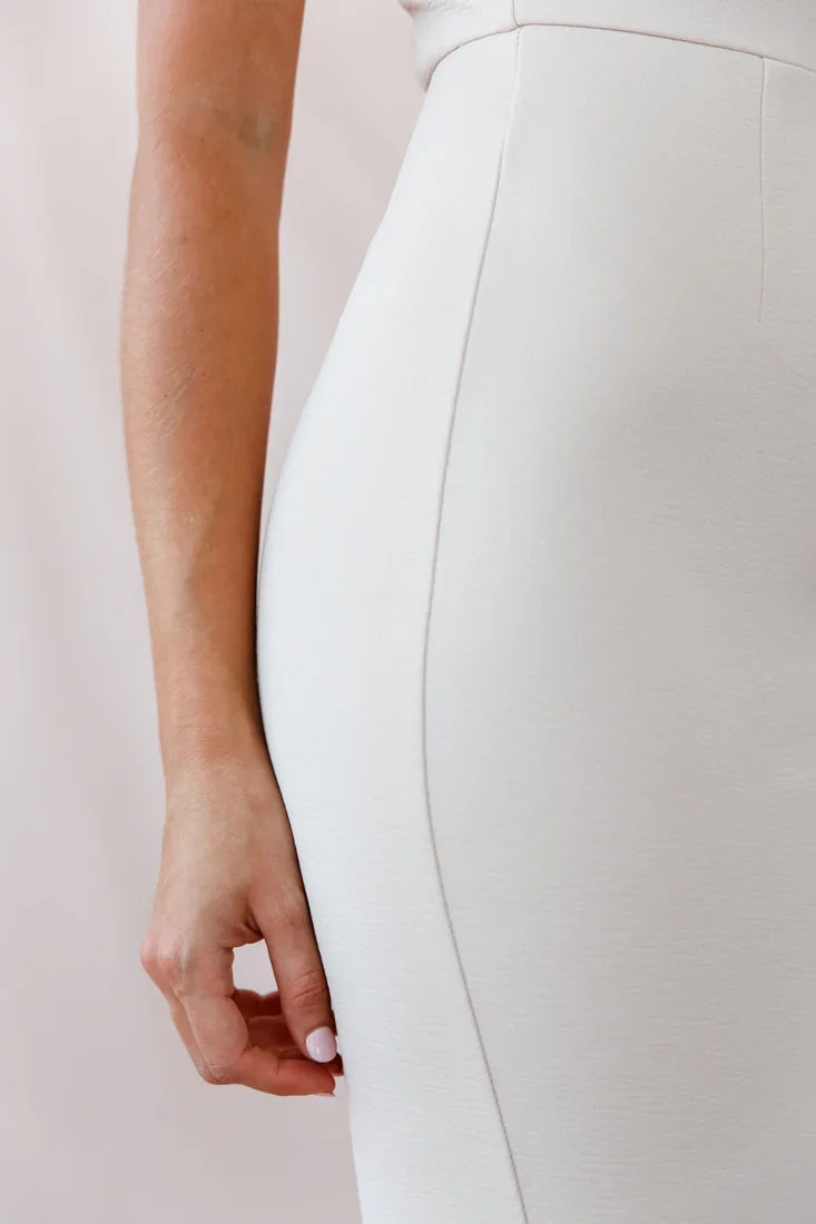 Georgia Square Neckline Midi Dress Nude