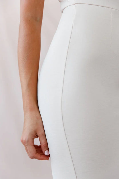 Georgia Square Neckline Midi Dress Nude