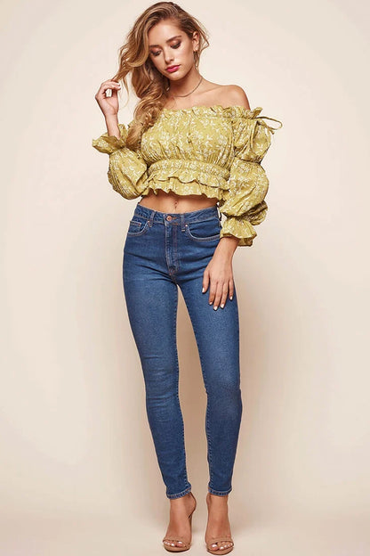Taryn Bardot Top Lime