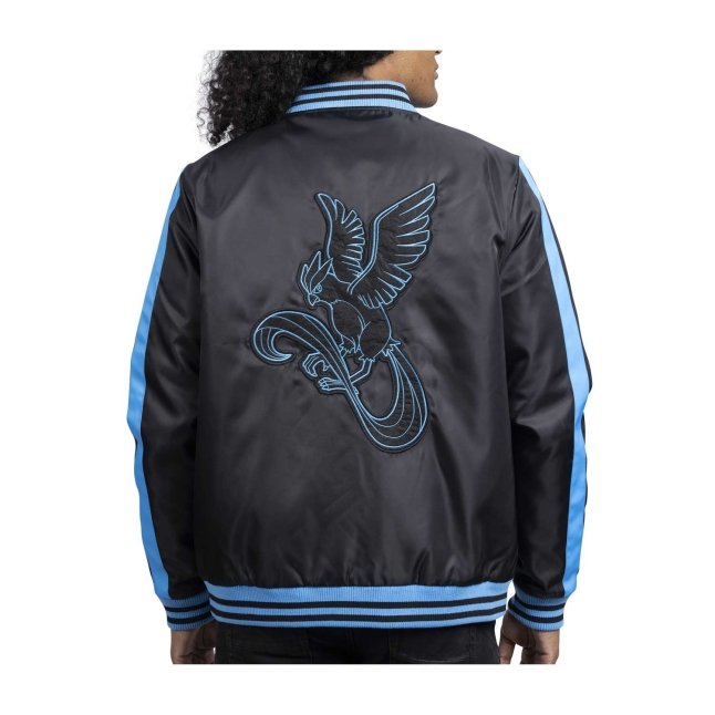 Articuno Pokémon Jackets Black Insulated Snap-Down Jacket - Adult