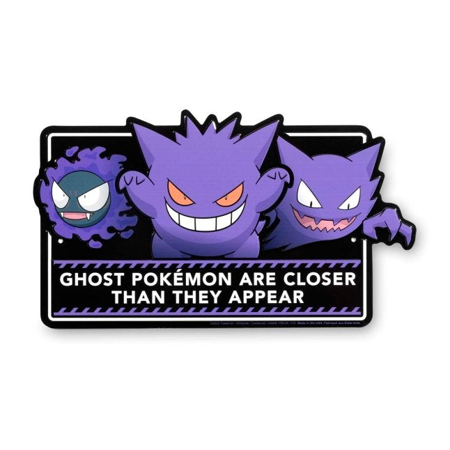 Gastly, Haunter & Gengar Pokémon Sweet Temptations Metal Sign